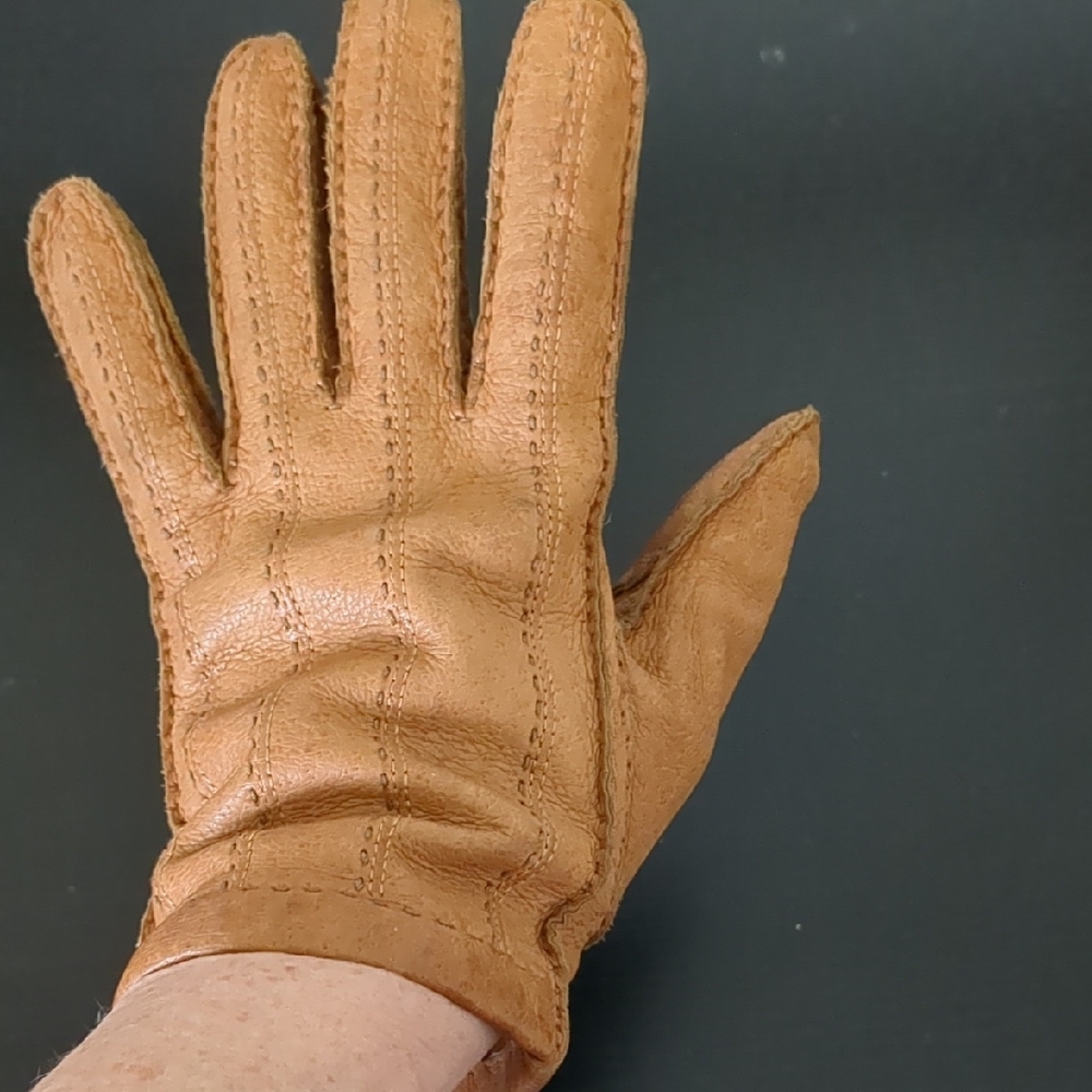Vintage Leather Gloves - 7 1/2